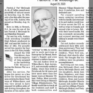 Obituary for Patrick J. McGough Jr.